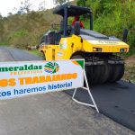 Avanza en un 50% en proyecto de asfaltado de la vía Unión de Atacames – Bocas de Tazone.