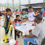 Brigada médica de UNAMYDESC y Prefectura de Esmeraldas atiende a más de 300 personas en unión manabita, Quinindé.